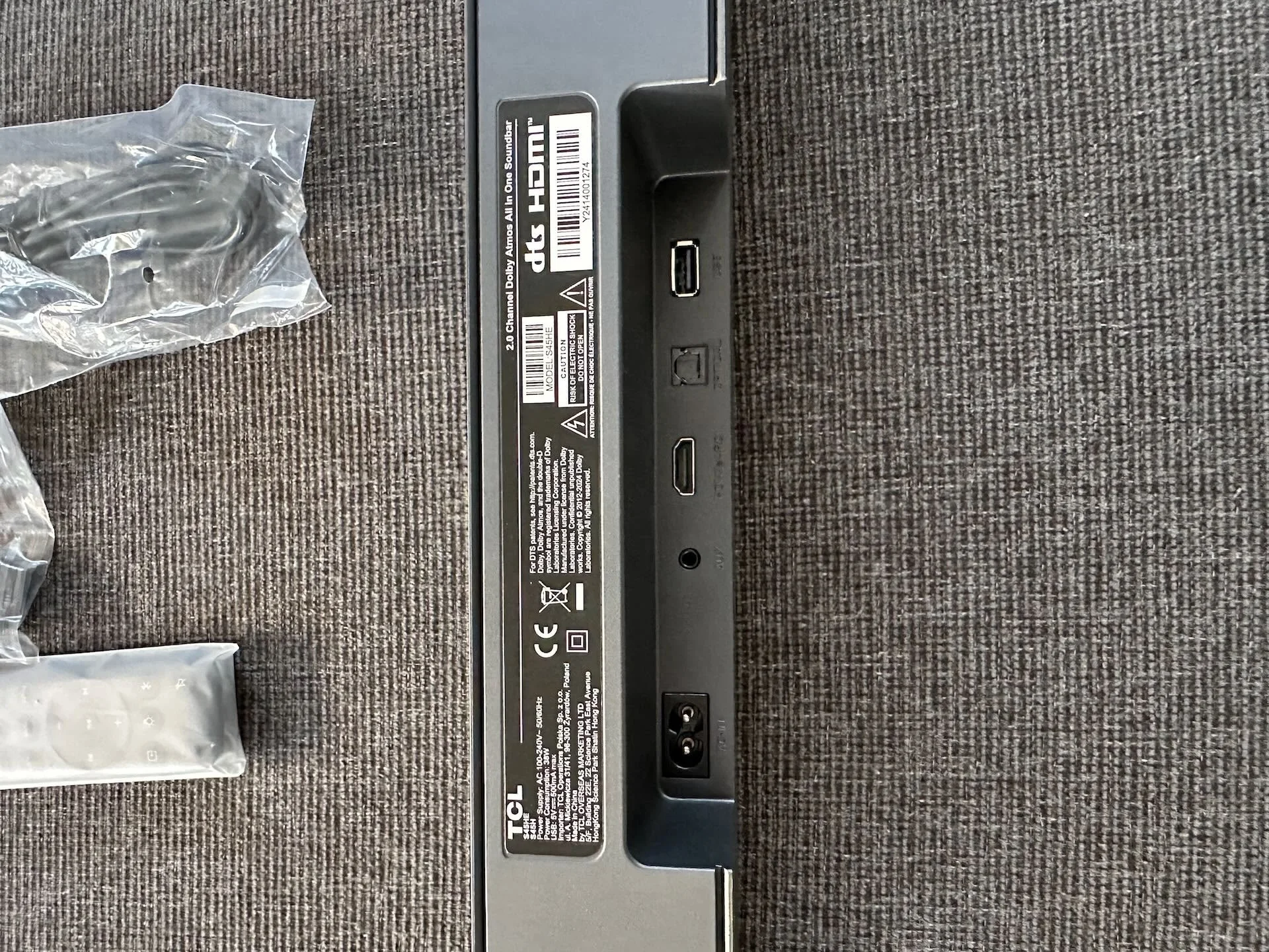 Soundbar TCL S45H: părere după un an de utilizare