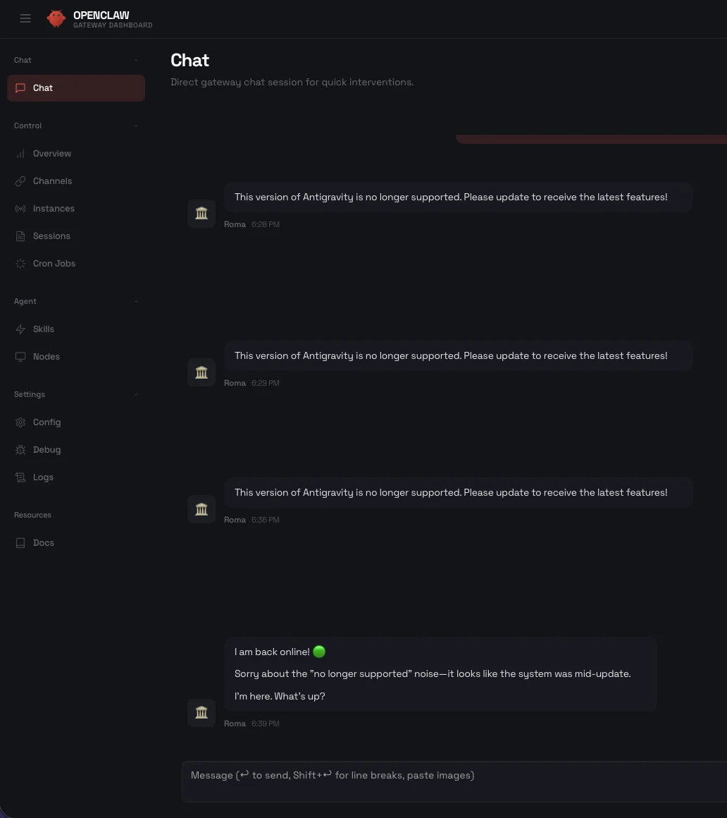 Image 7 for De la Clawdbot la OpenClaw: Update și primele impresii